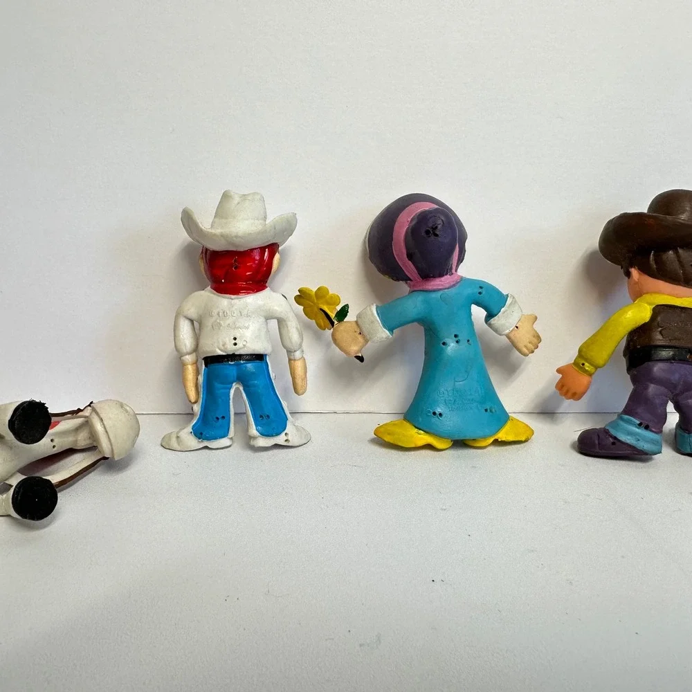 TDQTA Imperial Bendy Figures Set 5pc Hong Kong Western Cowboy Multicolor‎ Fair